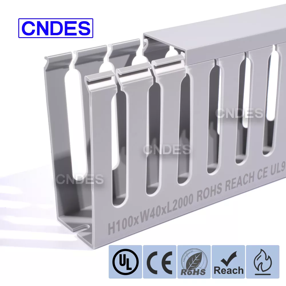100×40 Slotted PVC DIN Rail Duct