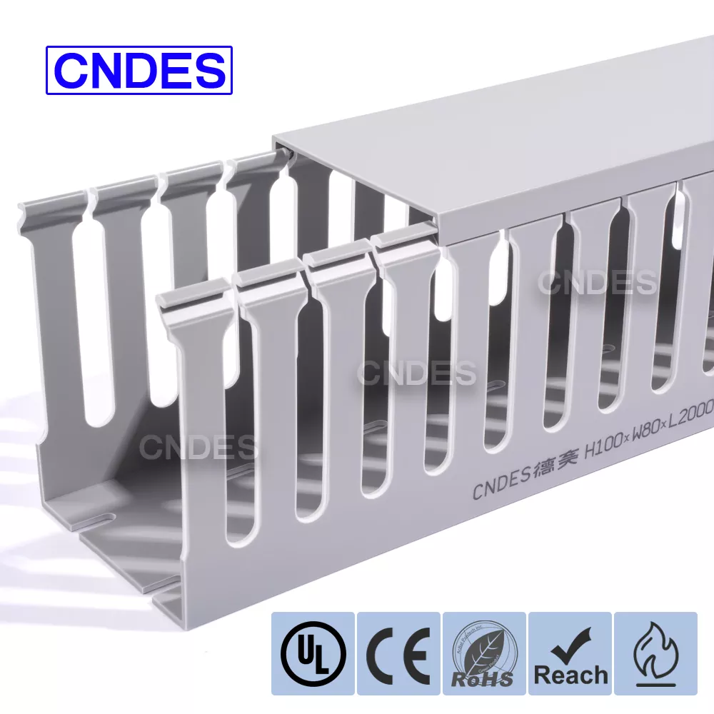 100×80 Flexible Slotted PVC Wiring Duct