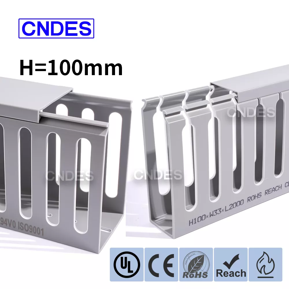 100mm Taas Open Slot PVC Enclosure Wiring Duct