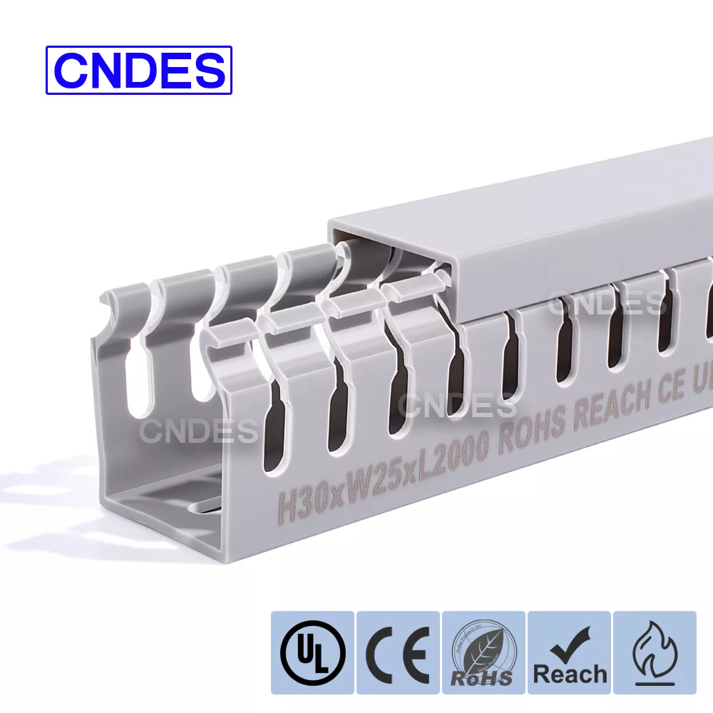 30×25 Slotted PVC Wire Protection Duct