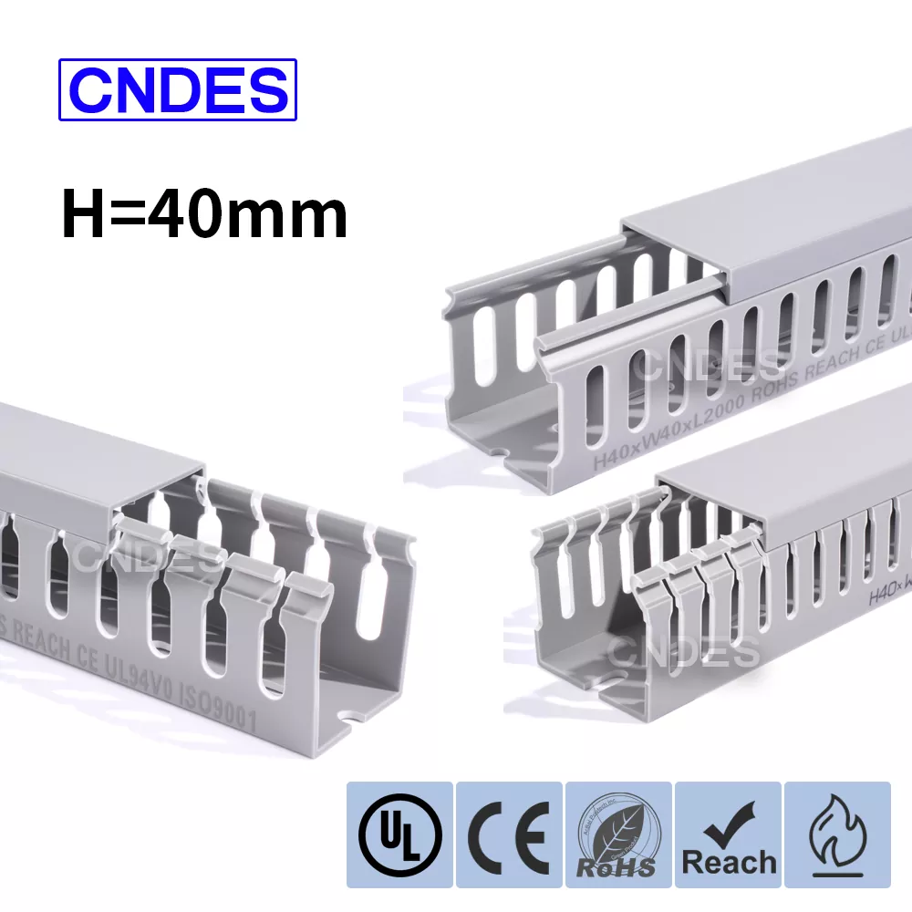 40mm Taas Slotted PVC Wiring Raceway Duct