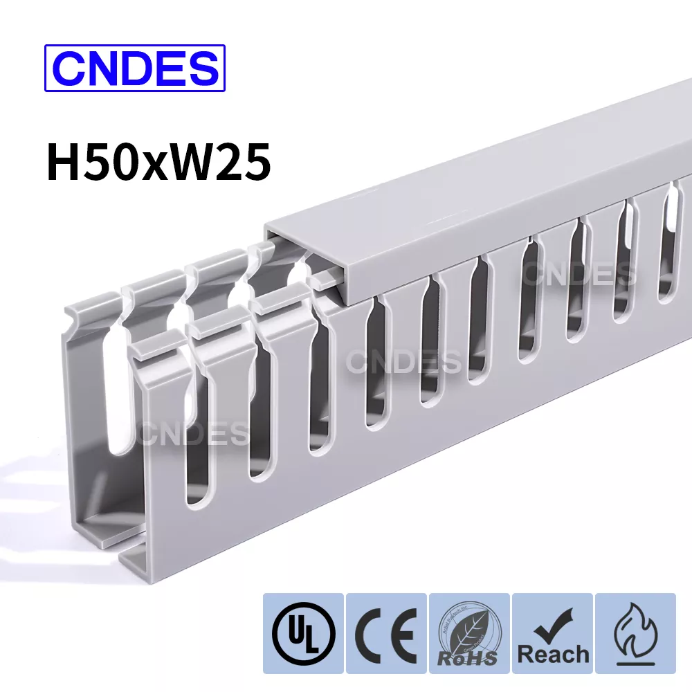 50×25mm Slotted PVC Electrical Cabinet Duct