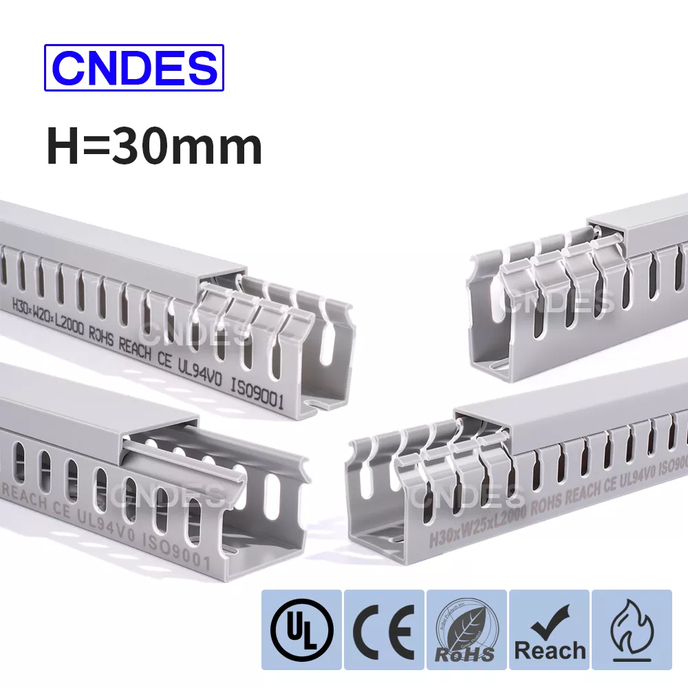 30mm Taas Slotted PVC Cable Management Duct